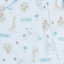 02 Pieces Baby Girl's And Boy's Cold Weather Jumpsuit In Soft Warm Sublimated Printed Jumpsuit With Zipper Easy To Wear Winter Clothes Pajamas - 寶藍色 - 查看 8