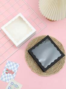 2/5pcs/10PCS/20pcs White/Pink/Black/Brown Gift Box With Transparent Windows - Perfect For Christmas Party Gifts, Wedding Souvenirs And Hand-Written, Sturdy Cartons For Display | Transparent Window Design | Durable Gift Box, Gift Box