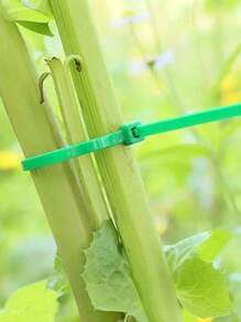 50 pièces/set, attaches de jardinage, cordons à fermeture éclair, emballages plastiques, fixateurs de plantes, attaches de fil de jardinage portables, entretien de la cour et du gazon, liens de réparation de fils et de câbles