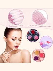 Kit de Extensão de Cílios com Escova Descartável Microswab, Escova de Cílios, Escova de Lábios, Aplicador de Máscara de Cílios, Kit de Beleza com Varetas (Preto) - Beleza e Cuidados Pessoais 100/300/450 peças