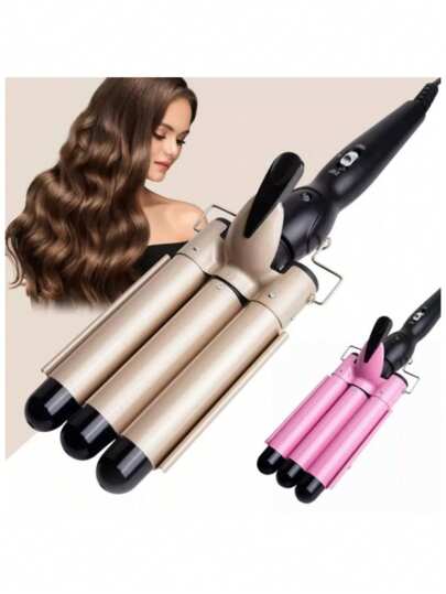 PROMOÇAO!Chapinha Modeladora Triondas Formato Triplo 25mm Modelador De Ondas de Cachos 200°C Profissional