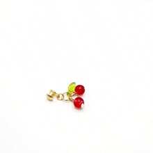1pc Alloy & Rhinestone Cherry Watch Band Decoration, Suitable For Silicone Watch Straps