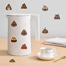 500pcs Poop Stickers Roll, Cartoon Stickers, Stickers, Funny Stickers, Decorative Stickers, Art Stickers, Vinyl Waterproof Stickers, Beautiful Laptop Stickers Set, Skateboard Stickers, Water Bottle Stickers, Notebook Stickers - Multicolor - View 2