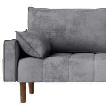 70 Inch Comfy Velvet Fabric Sofa Couch Modern Loveseat With Armrest Small Couch 2 Pillows 3 Seater With Side Storage Pocket For Living Room Bedroom Small Space