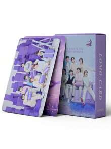 Caja de 55 piezas / Tarjetas LOMO Kpop / Colección de Photocards / Tarjetas de fanáticos / Fanmade - Morado - Ver 1