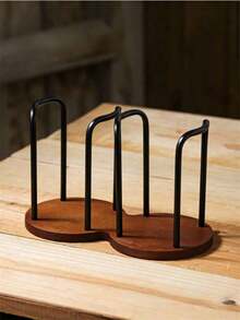 1 pieza Soporte de madera para vasos desechables de papel para uso doméstico