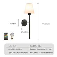 LED北欧壁灯充电RGB灯泡可拆卸无线卧室壁灯走廊过道室内灯具床头灯家门口装饰壁灯室内装饰灯