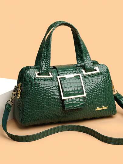 Luxury Designer Handbag Brand Crossbody Bags For Women New Crocodile Pattern Leather Shoulder Bags Casual Tote Bag Bolsos 2025