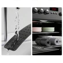 1 Kitchen Silicone Drying Mat With Hook - Quick Drying, Heat Resistant Countertop Protection Mat, Non-Slip Cutting Board And Cutlery Drain Mat, Suitable For Sink, Bar Or Countertop, Dish Drying Mat