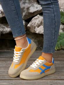 أحذية رياضية كاجوال خفيفة الوزن ومريحة للنساء، أحذية رياضية متعددة الأغراض للجري، أحذية رياضية خارجية - أصفر - مشاهدة 2