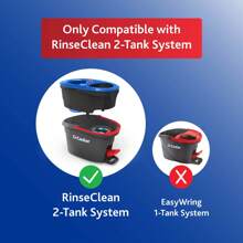 RinseClean Spin Mop Head Replacement, Machine Washable Microfiber Refill