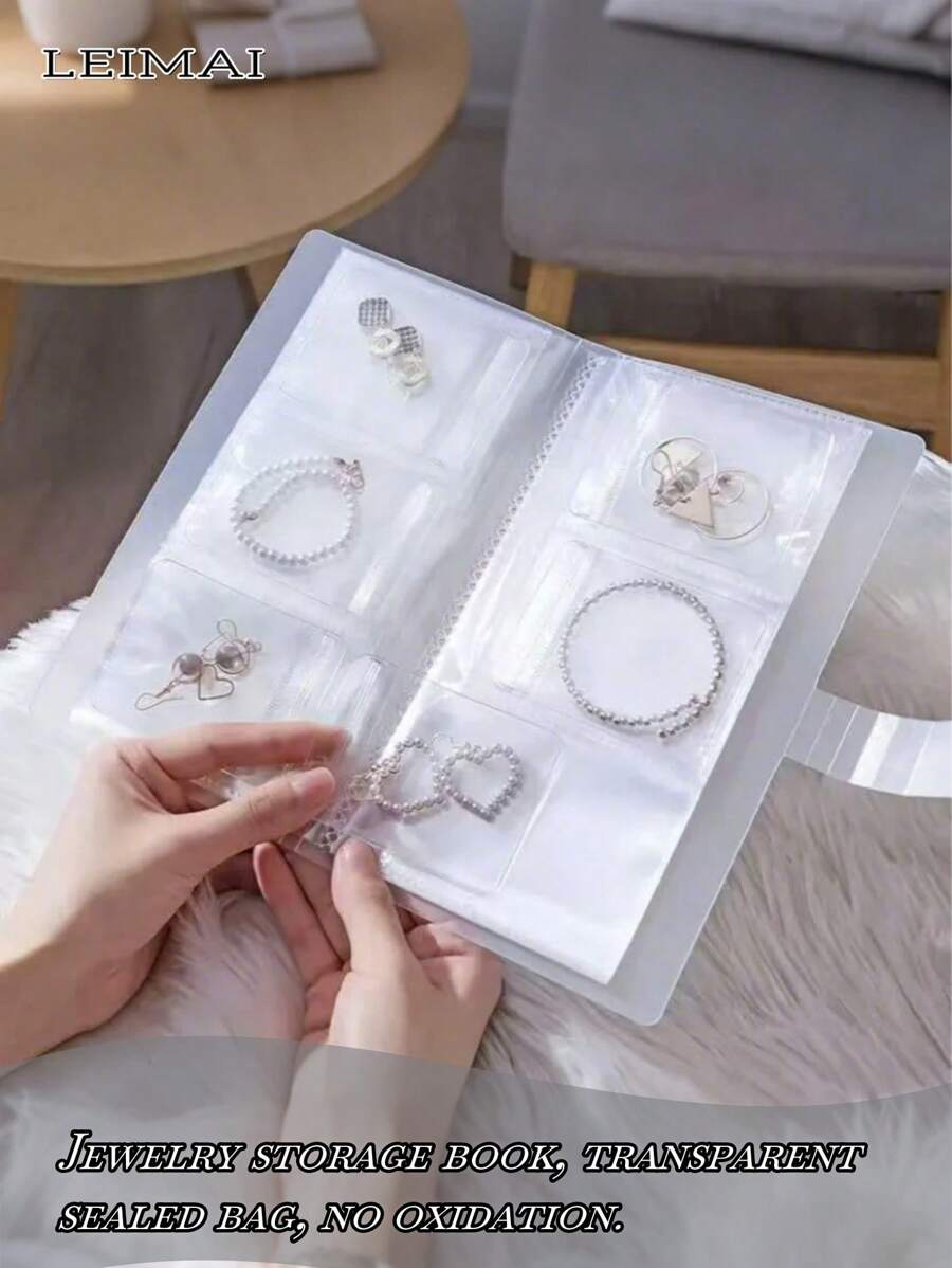 防氧化收纳信封采用透明和不透明封面，可用于存放戒指、耳环和项链，以及纸巾盒，可作为送给女性的礼物。适合女性收纳整理器，旅行必需品，返校礼物