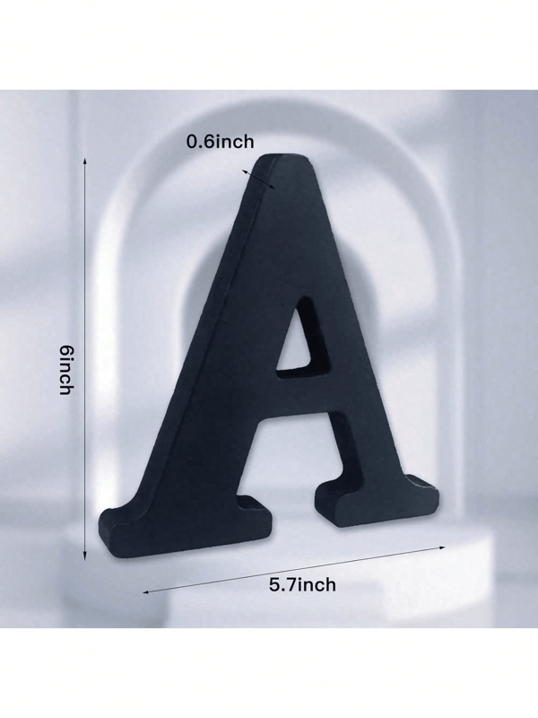 1 Piece Of Mother's Day Black Wooden Letters, Unfinished Wooden Letters For Decor During Wedding, Banquet Decoration, DIY Decor Crafts, Party Back To School Season Wedding Season And Other Items