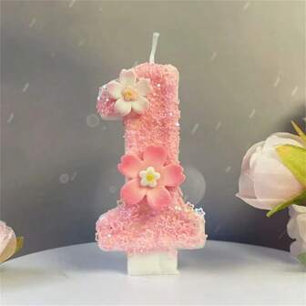 1 支春季双花数字蜡烛 1 支粉色创意生日蜡烛是每天送给妈妈女朋友的最佳生日礼物