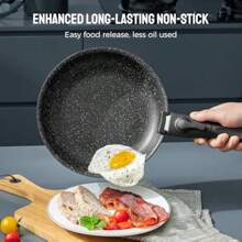 BEZIA Induktions Pfannen Set mit abnehmbaren Griffen antihaftbeschichtetes Pfannenset Für alle Herdarten stapelbares Design spülmaschinen- ofenfest PFAS-frei - Schwarz1 - Übersicht 4