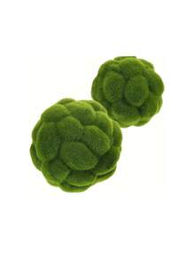 10 个/1 个人造苔藓球，郁郁葱葱的绿色人造苔藓球，树脂微绿草微景观，非常适合 DIY 童话花园、水族馆和户外装饰，花园、婚礼、派对等的室内外装饰，适合所有季节，送给我母亲的礼物，假植物 - 彩色 - 查看 3