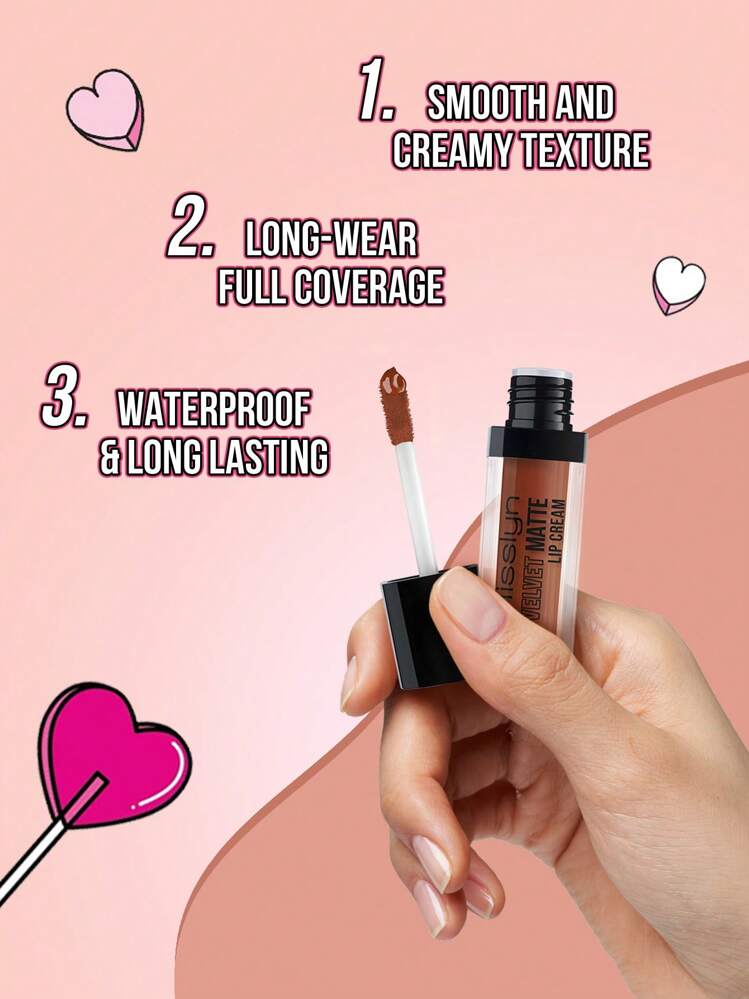 Misslyn Velvet Matte Lip Gloss, Lightweight & Long-Lasting, High Color Payoff, Smooth & Velvety Texture, Highly Saturated Matte Shades, Combats Dryness - #136 - View 4