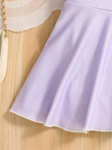 Vestido sin mangas con estampado floral y dobladillo con volantes, camiseta y shorts de ciclista, de tela elástica, adecuado para regalos de verano, Día de la Independencia, fiesta