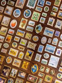 MOCARD 2 件/包复古欧洲绘画精装贴纸，适用于剪贴簿、DIY 装饰拼贴材料、礼品、个性化文具用品、学校用品、返校 - 棕色 - 查看 9