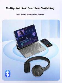 TUNE520BT 蓝牙耳机 无线通话降噪耳机 耳机 57 小时电池寿命 蓝牙 5.3 - 紫色 - 黑色 - 查看 4