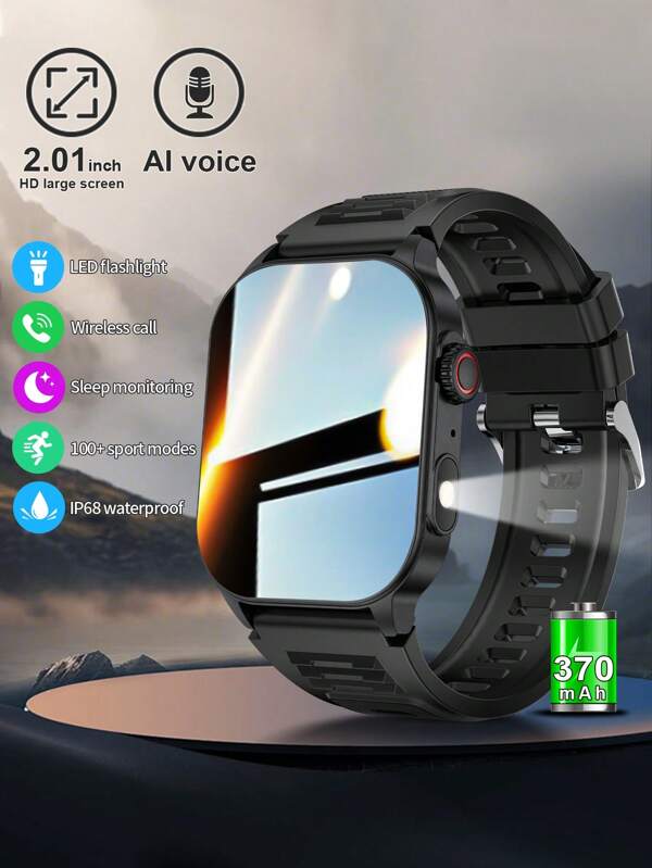 LIGE LIGE Smart Watch 370 MAh Battery, Weather Forecast, Smart Voice Call, Running Timer, Alarm Clock Reminder, Fashionable Youth Sports Smart Watch