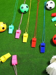 48个随机颜色塑料派对哨子，OK哨子运动哨子派对礼品，声音响亮清脆，适用于教练、裁判、紧急情况、狩猎、救援信号、户外运动、啦啦队道具、派对、生日和婚礼庆典、秋季、感恩节等场合。 - 彩色 - 查看 8