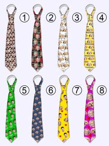 1 Cà vạt in hình khuôn mặt tùy chỉnh, món quà sáng tạo cho bố và chồng. Phụ kiện trang phục unisex, cà vạt tùy chỉnh và các phụ kiện liên quan - Nhiều màu - Xem 8