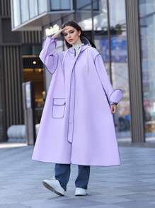 Unisex Outdoor Sports Raincoat, Suitable For Daily Wear - Purple - View 1