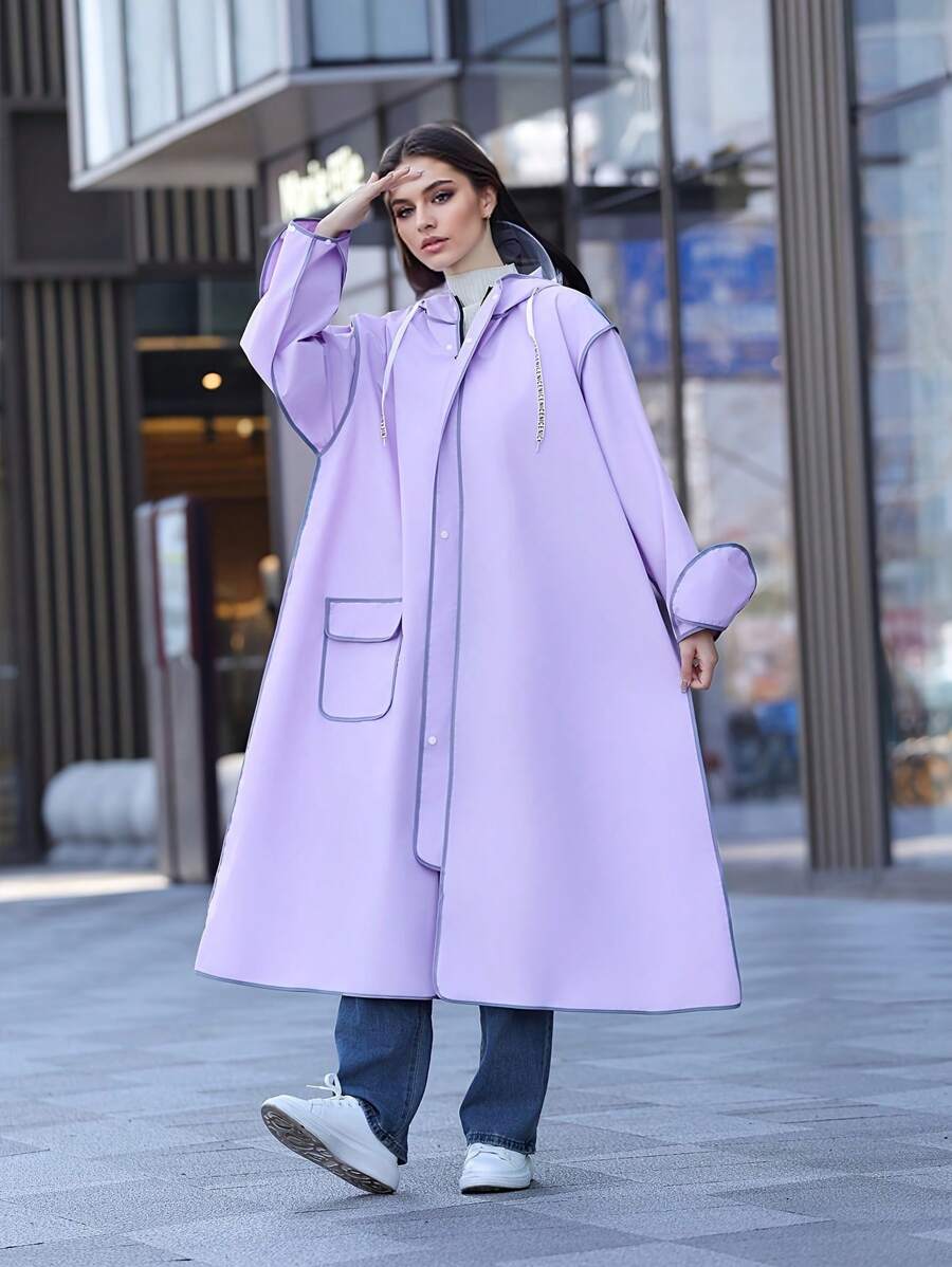 Unisex Outdoor Sports Raincoat, Suitable For Daily Wear - Purple - View 1