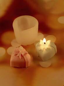 1 Stück herzförmige Silikon Form mit 3D Schleifendesign, geeignet für DIY Kerzen, Seifen, Harz-Handwerke, Valentinstag Geburtstaggeschenke, Heim-Spa-Handwerke und Dekoration