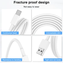 1-3 unidades Cable de carga rápida USB A a USB C, Cable de coche de 3 pies/6 pies, compatible con 16, 15, Pro/Pro Max/Plus, compatible con Galaxy S25, S24, S23, S22, S21, S20, S10, A55, A54, Flip