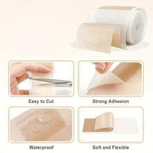 Silicone Heel Protection Patch Sports Muscle Waterproof Bandage Self-Adhesive Buffer Strip Soft And Breathable Multi-Functional Patch(4cm*0.5m) - Apricot - View 6