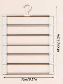 2pcs Stainless Steel Pants Rack, Multi-Layer Seamless Storage Pants Rack, Multifunctional Pants Rack, Cloud Ladder Hanging Pants Folding Pants Rack, Multi-Layer Folding Pants Hanger, Suitable For Wardrobe, Wardrobe Storage And Wardrobe Storage Pants Rack, Anti Slip, Can Store Pants, Jeans, Skirts, Scarves, Leggings