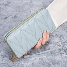 Monedero Largo de Gran Capacidad para Mujeres Bolsa de Teléfono de Mano - Azul - Ver 9