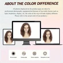 Tóc giả dài 14 inch màu nâu gợn sóng cho nam Tóc giả tổng hợp xoăn tự nhiên, rẽ ngôi bên cho nam phong cách Hippie thập niên 60, 70, trang phục hóa trang tiệc tùng Anime dài ngang vai cho nam - màu nâu - Xem 7