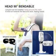 Handheld Fan With 5000 MAh Battery Max 48 Hours Runtime,Pocket Fan Portable Battery Operated Or USB Powered Fan,5 Speeds,Mini USB Portable Foldable Rechargeable Fan, Summer Gift,With Aromatherapy Tablets - 白色 - 查看 4