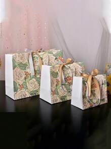 5件装豪华高端礼品袋派对纸质礼盒包装袋礼品手提袋珠宝收纳袋纸袋 - 彩色 - 查看 2
