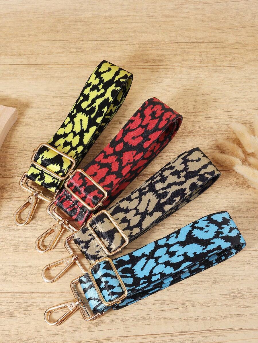 Fashion Embroidery Hand Wrapped Strap Adjustable Simple Adjustable Wide Strap Portable Shoulder Strap Multifunctional Shoulder Strap Leopard Print Cheetah Print - Multicolor - View 1