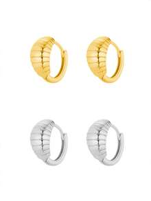 Pendientes de aro en espiral con cuernos para mujeres, pendientes minimalistas de círculo 3D retorcido, pendientes pequeños, elegantes y vintage adecuados para el trabajo y el uso diario