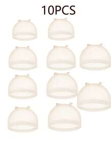 1/3/5/10个装高清假发帽,弹力尼龙材质,适用于蕾丝前假发,适合女性发型设计、居家、演出、婚礼等各种场合,也可作睡眠帽使用。 - 彩色 - 查看 16