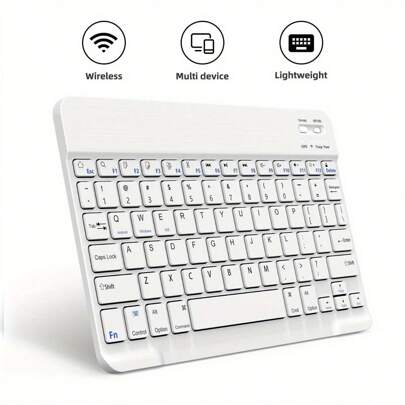10 Inch Ultra-Thin Wireless Keyboard, Rechargeable, Portable, For Android, Windows, IOS, For IPad, Tablets, Smartphones,