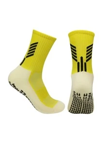 1 Pair Unisex Soft Breathable Football/Sports Socks, Anti-Slip For Running, Soccer, Basketball, Cycling, Outdoor Activities, Fall Socks