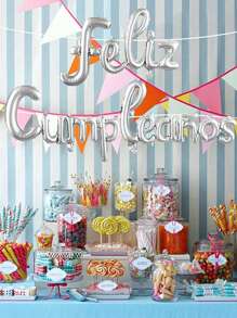 3 件装西班牙铝箔气球，玫瑰金 Feliz Cumpleanos 气球适用于生日派对背景装饰 - 彩色 - 查看 5