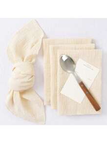 4pcs/6pcs Handmade Cloth Napkins Set Of Dusty Pink Linen Napkins Rustic Dinner Napkins Bulk For Wedding Party Baby Showerbaby Shower Family Decorations Gifts - Multicolor - View 29