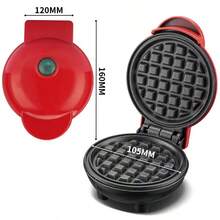 1 mini máquina para hacer gofres con enchufe de pared de 4 pulgadas para gofres individuales, croquetas de patata y chaffles cetogénicos con superficies antiadherentes y fáciles de limpiar - Tipo de Enchufe A USA (110-127V) - Ver 7