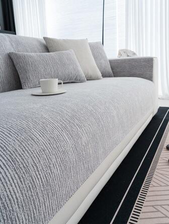 1pc Modern Simple Chenille Scratch-Resistant Sofa Cushion Cover, Suitable For All Seasons, Living Room Daily Use