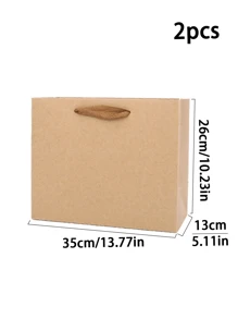 1pc/2pcs White Card Paper Bags, Gift Bags, White Paper Shopping Bags For Clothing Stores, Jewelry And Beauty Packaging, Large Size Gift Wrapping Paper Bags