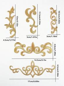 2 件刺绣孔雀羽毛补丁，自粘服装装饰配件，适用于衣服、礼服、包包、帽子 - 款式4 - 查看 3