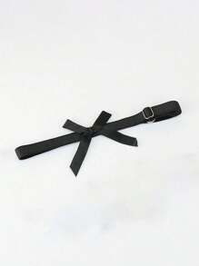 1pc Women Cute Bow Neck Ring,Adjustable Elastic Necklace,Pure Desire Cute Style Decoration Accessories