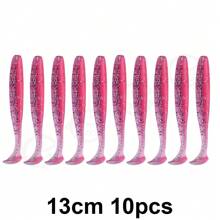 QXO 10pcs/Lot 13cm 10cm 7cm Soft Worm Lures Silicone Swimbait Bait Sea Fish Pva Wobblers Goods For Fishing Artificial Tackle